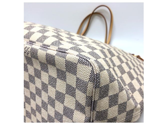 Borsa tote Louis Vuitton Neverfull GM Bianco Blu - vista 9