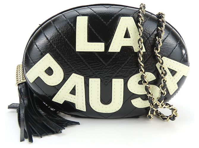 Borsa a spalla in pelle Chanel La Pausa Nero - vista 11