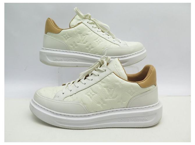 SCARPE LOUIS VUITTON BEVERLY HILLS MONOGRAM EMPREINTE 7.5 41.5 Bianco - vista 3
