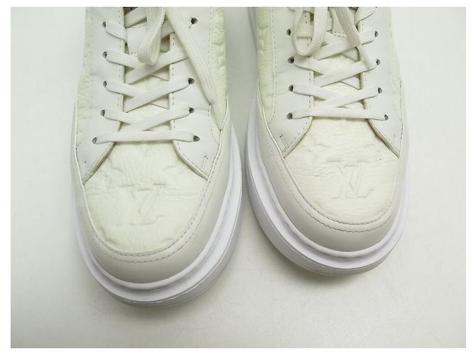 SCARPE LOUIS VUITTON BEVERLY HILLS MONOGRAM EMPREINTE 7.5 41.5 Bianco - vista 4