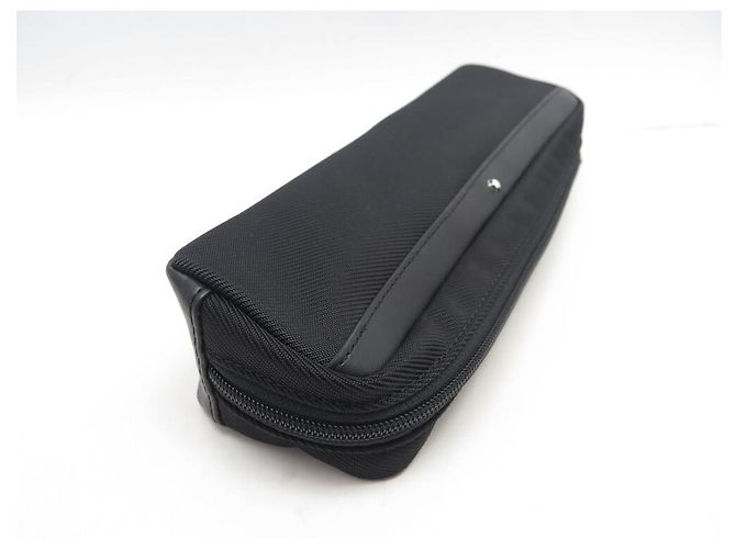 NUEVO ESTUCHE MONTBLANC NIGHTFLIGHT CON ACABADO DE CUERO EN NYLON Y MALLA - vista 3