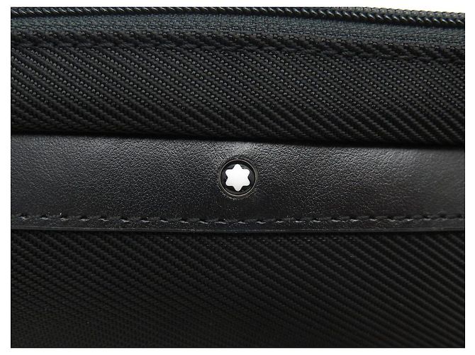 NUEVO ESTUCHE MONTBLANC NIGHTFLIGHT CON ACABADO DE CUERO EN NYLON Y MALLA - vista 5