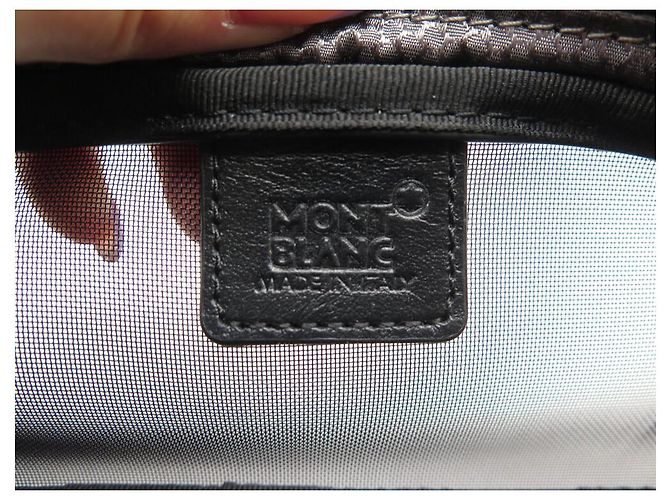 NUEVO ESTUCHE MONTBLANC NIGHTFLIGHT CON ACABADO DE CUERO EN NYLON Y MALLA - vista 7