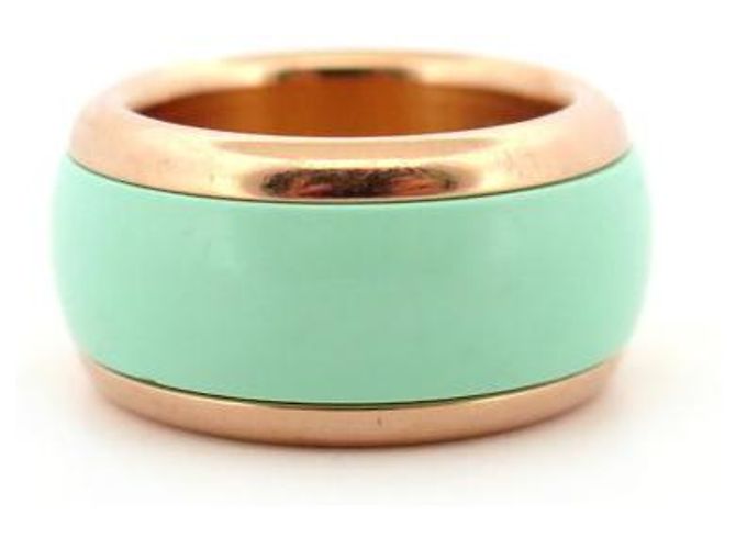 BUCHERER VARIATO T57 RING AUS ROSEGOLD 18K + 6 FARBIGE RINGE Golden - Ansicht 13