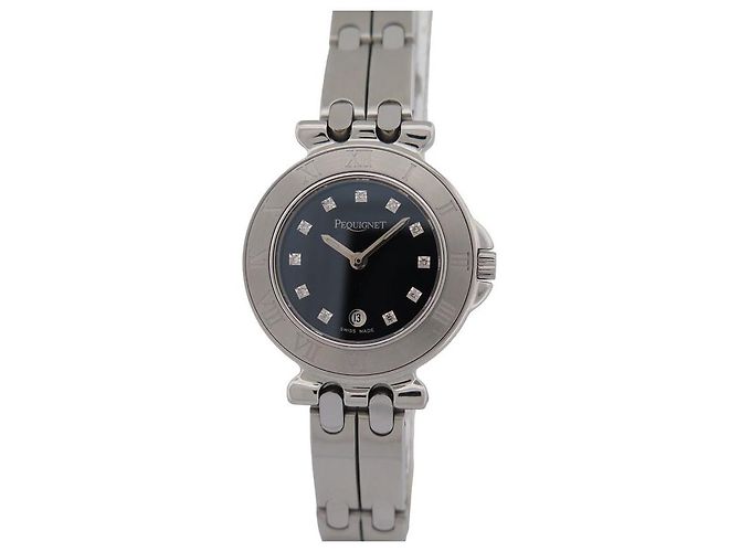 PEQUIGNET MOOREA 7755443CD 28MM QUARZ PALLADIUM STAHLUHR Silber - Ansicht 2