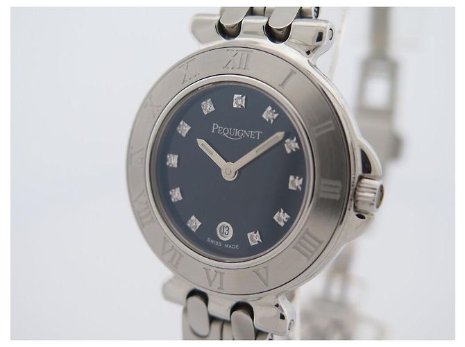 PEQUIGNET MOOREA 7755443CD 28MM QUARZ PALLADIUM STAHLUHR Silber - Ansicht 3