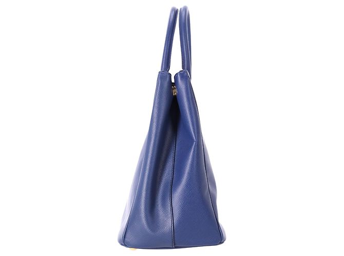 Borsa Galleria Grande Prada in pelle Saffiano blu - vista 3