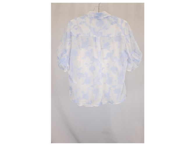 Erdem Blumenbluse aus hellblauer Seide - Ansicht 6