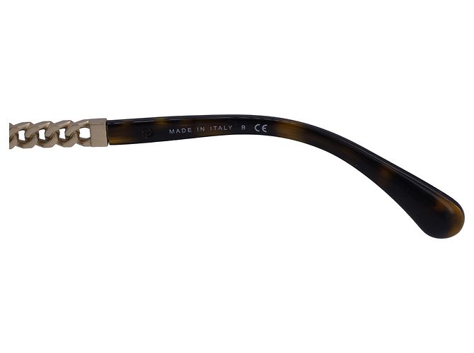 Timeless Gafas de sol redondas de tortuga Chanel en acetato marrón Castaño Roja - vista 7