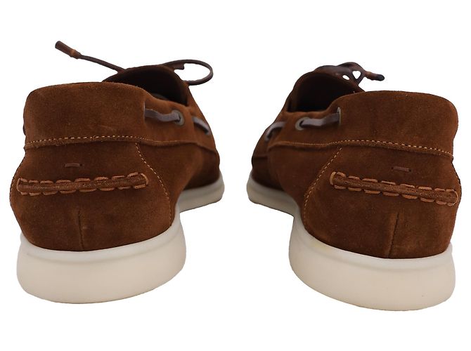 Scarpe da barca Loro Piana Sea-Sail Walk in suede marrone - vista 3