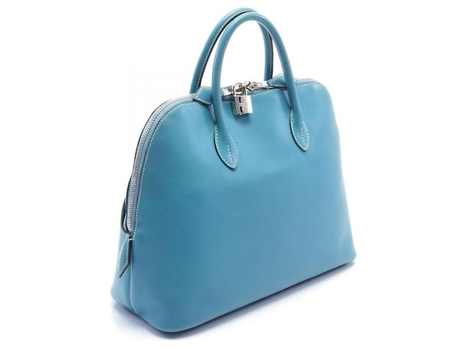 Hermès Borsa da viaggio in pelle Hermes Bolide Relax 45 Blu - vista 2