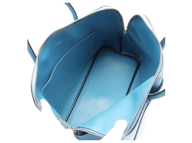 Hermès Borsa da viaggio in pelle Hermes Bolide Relax 45 Blu - vista 3