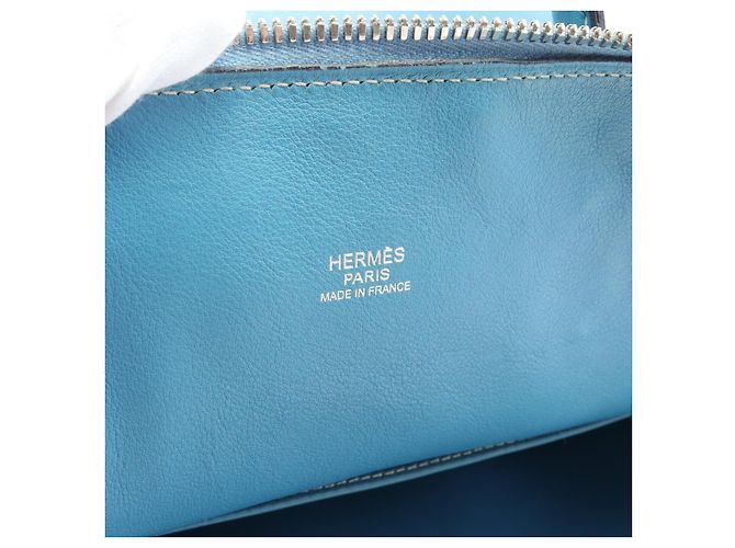 Hermès Borsa da viaggio in pelle Hermes Bolide Relax 45 Blu - vista 4