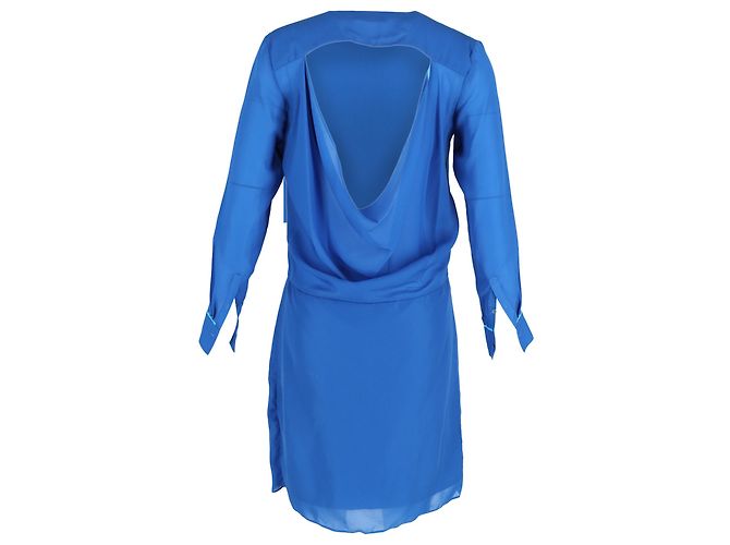 Adelle Tape Kleid von Acne Studios aus blauer Polyester - Ansicht 3