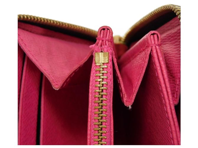 Cartera larga Zippy Louis Vuitton Flor LV Castaño Rosa Roja Monograma - vista 10