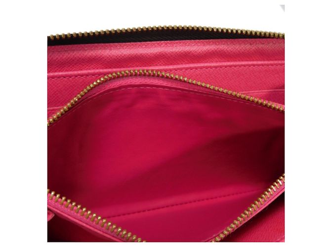Cartera larga Zippy Louis Vuitton Flor LV Castaño Rosa Roja Monograma - vista 12