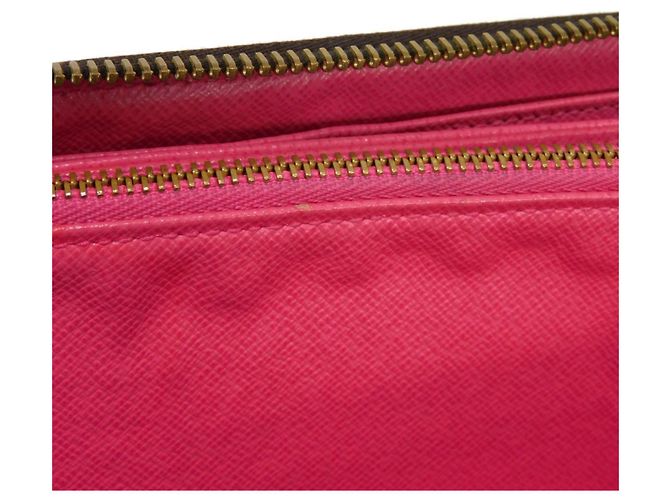 Cartera larga Zippy Louis Vuitton Flor LV Castaño Rosa Roja Monograma - vista 13