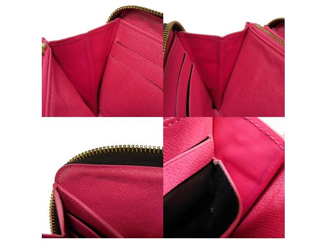 Cartera larga Zippy Louis Vuitton Flor LV Castaño Rosa Roja Monograma - vista 14