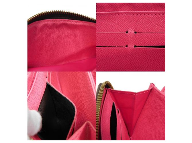 Cartera larga Zippy Louis Vuitton Flor LV Castaño Rosa Roja Monograma - vista 16
