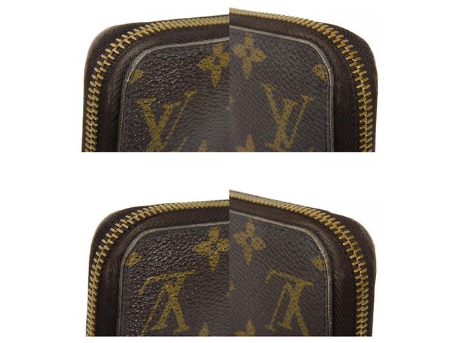 Cartera larga Zippy Louis Vuitton Flor LV Castaño Rosa Roja Monograma - vista 19
