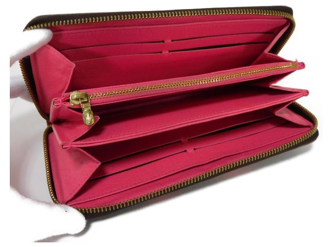 Cartera larga Zippy Louis Vuitton Flor LV Castaño Rosa Roja Monograma - vista 5