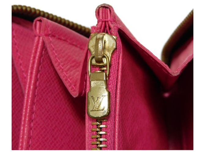 Cartera larga Zippy Louis Vuitton Flor LV Castaño Rosa Roja Monograma - vista 8