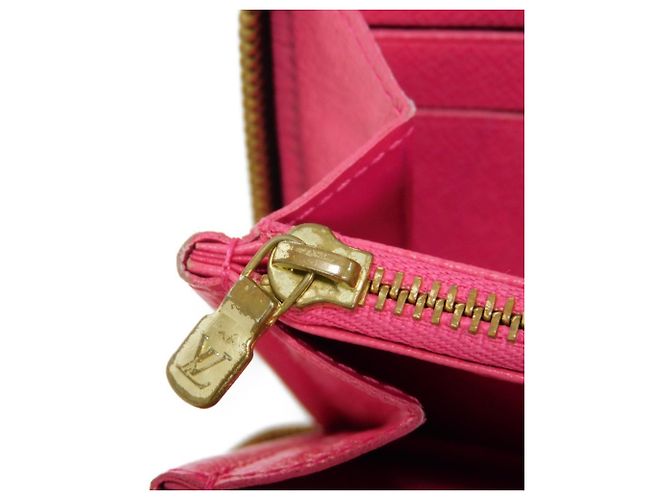Cartera larga Zippy Louis Vuitton Flor LV Castaño Rosa Roja Monograma - vista 9