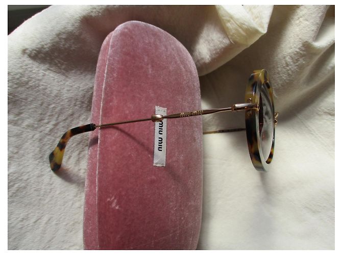 Miu Miu Gafas de sol de gran tamaño, efecto carey. Estampado de leopardo - vista 5