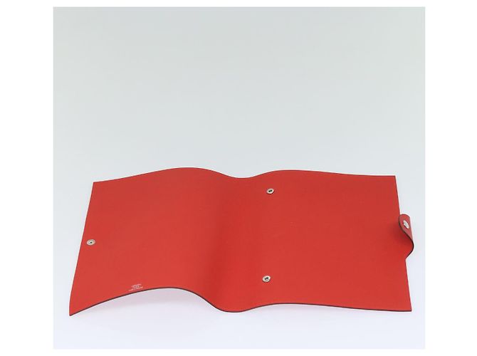 Hermès HERMES Yuris GM Copertura per Note in Pelle Rossa Auth am6812 Rosso - vista 10
