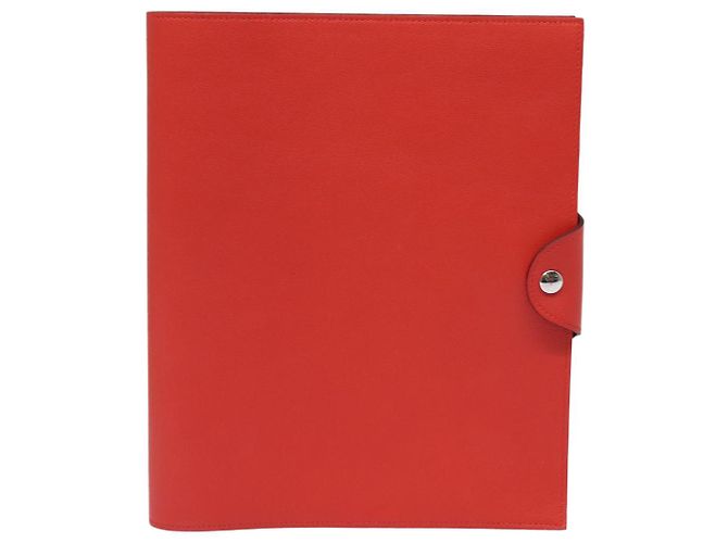 Hermès HERMES Yuris GM Copertura per Note in Pelle Rossa Auth am6812 Rosso - vista 13