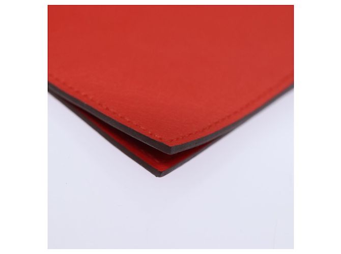 Hermès HERMES Yuris GM Copertura per Note in Pelle Rossa Auth am6812 Rosso - vista 14