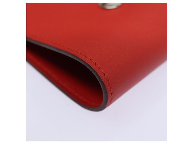 Hermès HERMES Yuris GM Copertura per Note in Pelle Rossa Auth am6812 Rosso - vista 16