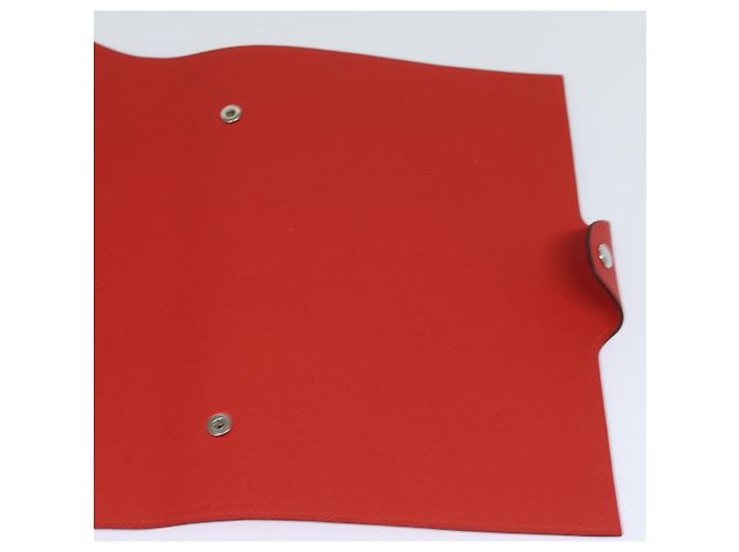 Hermès HERMES Yuris GM Copertura per Note in Pelle Rossa Auth am6812 Rosso - vista 18