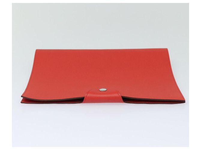 Hermès HERMES Yuris GM Copertura per Note in Pelle Rossa Auth am6812 Rosso - vista 3