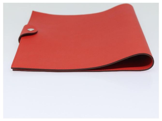 Hermès HERMES Yuris GM Copertura per Note in Pelle Rossa Auth am6812 Rosso - vista 5