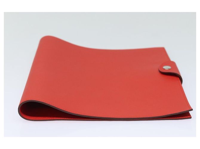 Hermès HERMES Yuris GM Copertura per Note in Pelle Rossa Auth am6812 Rosso - vista 6