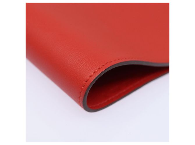 Hermès HERMES Yuris GM Copertura per Note in Pelle Rossa Auth am6812 Rosso - vista 7