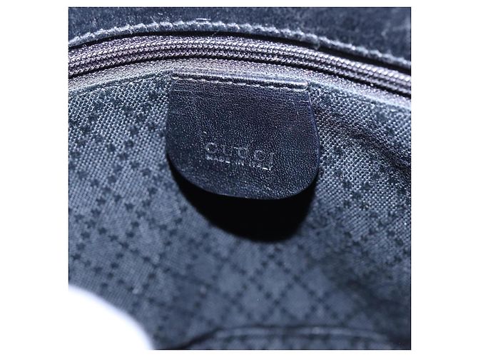 Borsa a mano GUCCI in nylon e pelle nera argento 000 2854 0500 5 Auth 85984 Nero - vista 10