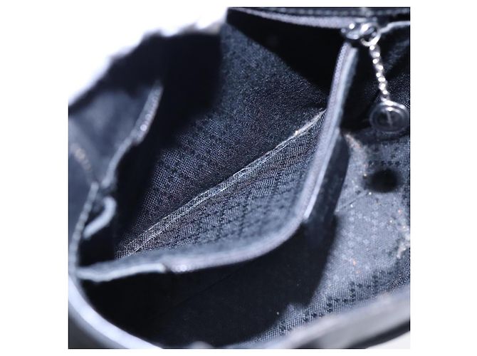 Borsa a mano GUCCI in nylon e pelle nera argento 000 2854 0500 5 Auth 85984 Nero - vista 12