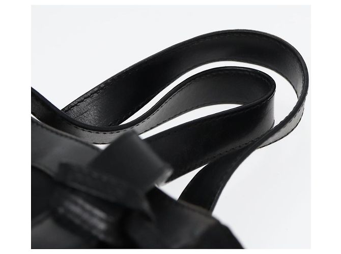 Borsa a mano GUCCI in nylon e pelle nera argento 000 2854 0500 5 Auth 85984 Nero - vista 3