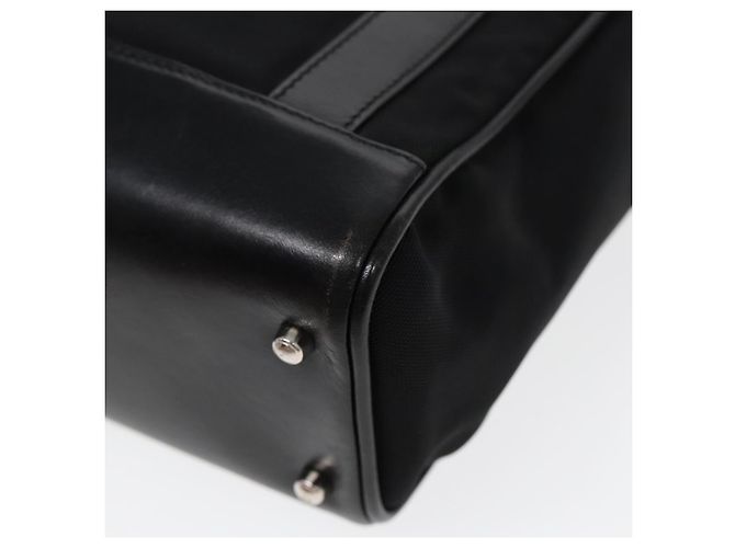 Borsa a mano GUCCI in nylon e pelle nera argento 000 2854 0500 5 Auth 85984 Nero - vista 4