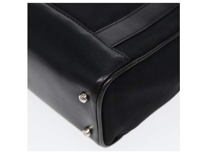 Borsa a mano GUCCI in nylon e pelle nera argento 000 2854 0500 5 Auth 85984 Nero - vista 9