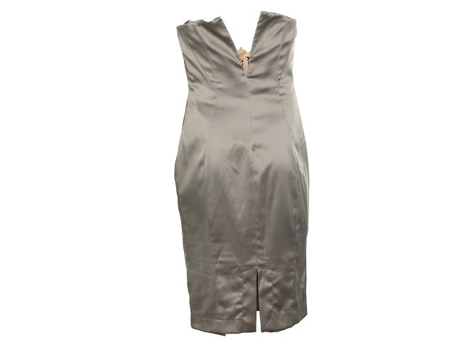 Just Cavalli, trägerloses Satin-Corsettkleid - Ansicht 3