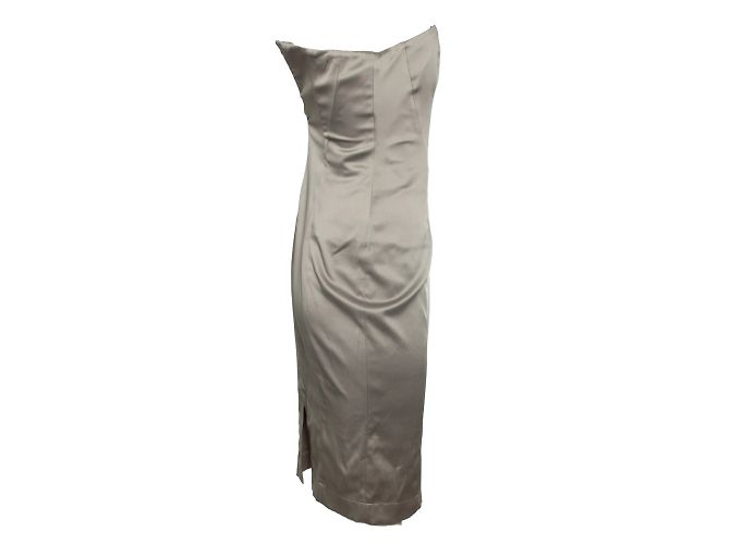 Just Cavalli, trägerloses Satin-Corsettkleid - Ansicht 4