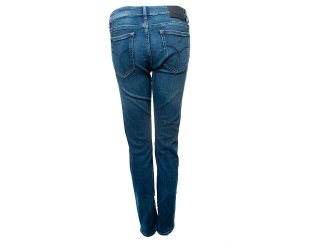 Jeans rectos ajustados azules Calvin Klein - vista 3