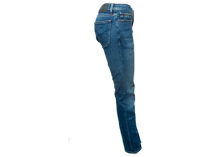 Jeans rectos ajustados azules Calvin Klein - vista 4