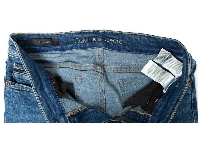 Jeans rectos ajustados azules Calvin Klein - vista 5