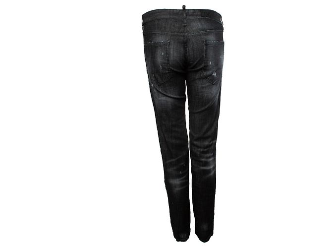 Dsquared2, jeans neri con toppe Nero - vista 3