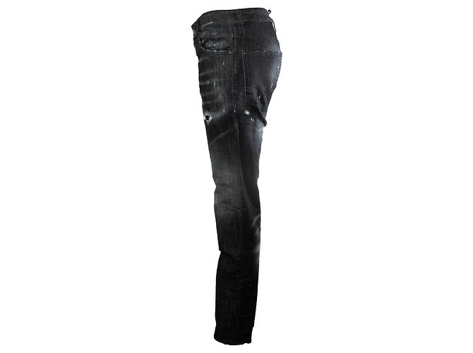 Dsquared2, jeans neri con toppe Nero - vista 4