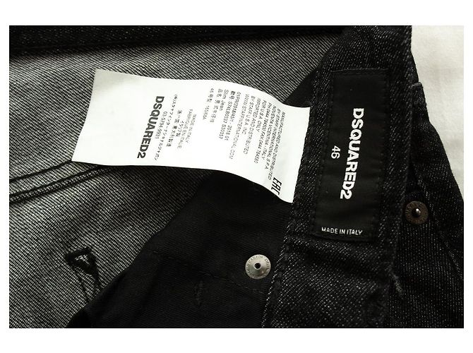 Dsquared2, jeans neri con toppe Nero - vista 7